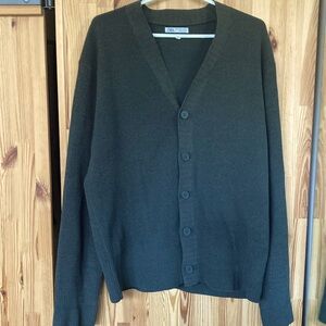 Olive green Zara ribbed cardigan (size M)